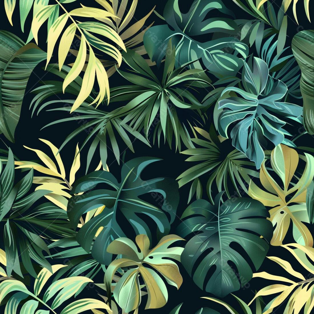 Textura Folhas Tropicais para Fundo