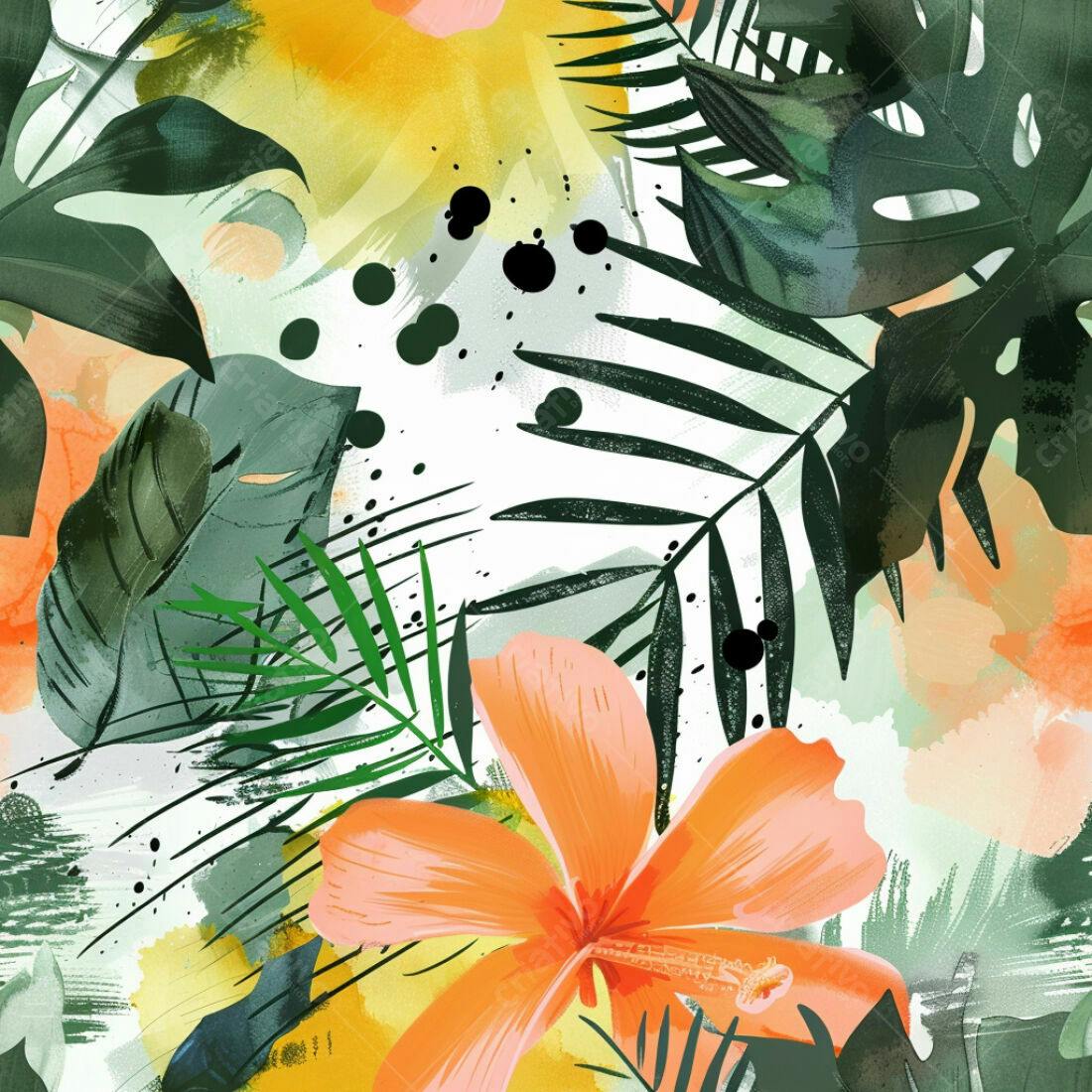 Textura floral tropical para fundo
