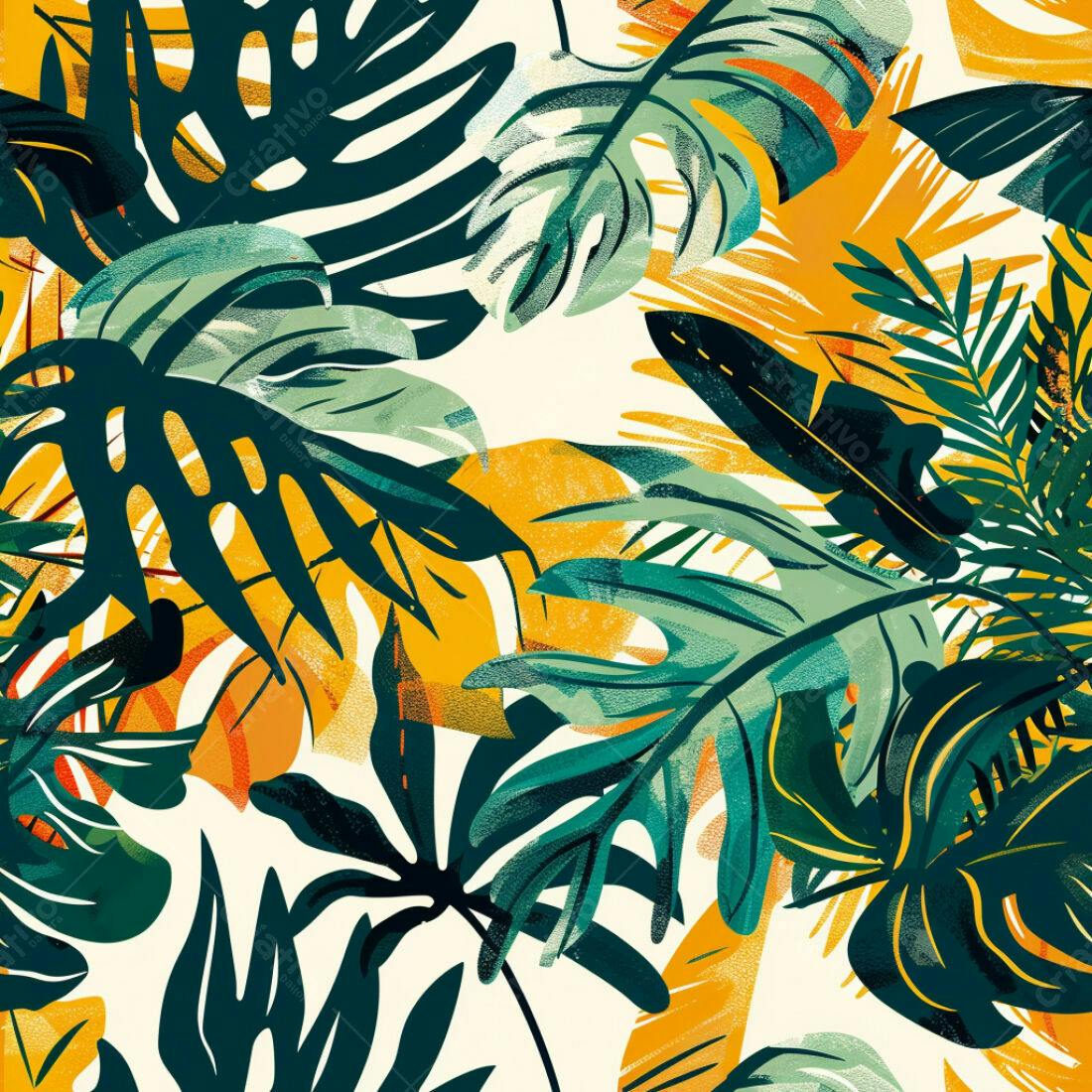 Textura Folhas Tropicais para Fundo