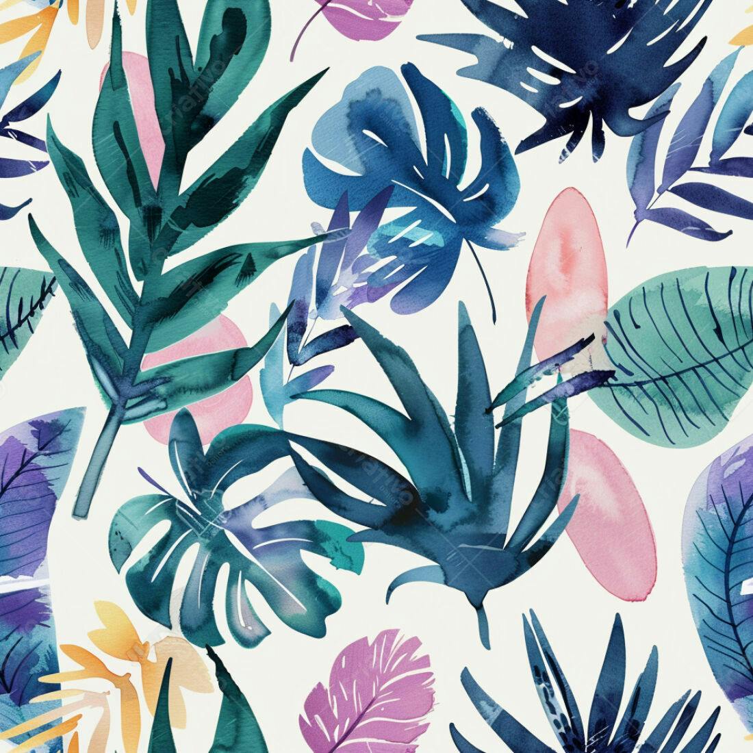 Textura Folhas Tropicais para Fundo