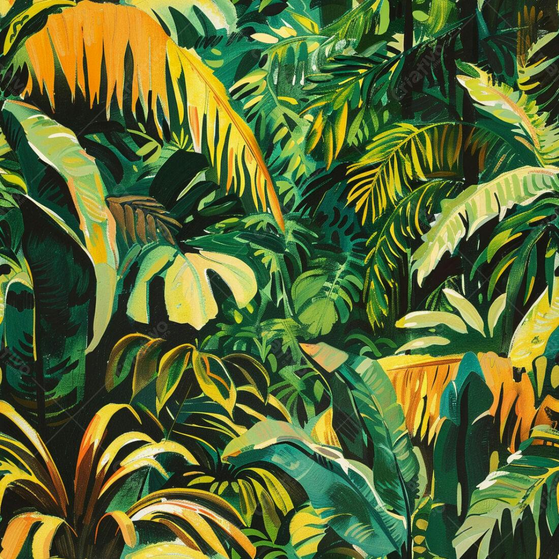 Textura Folhagem Tropical para Fundo