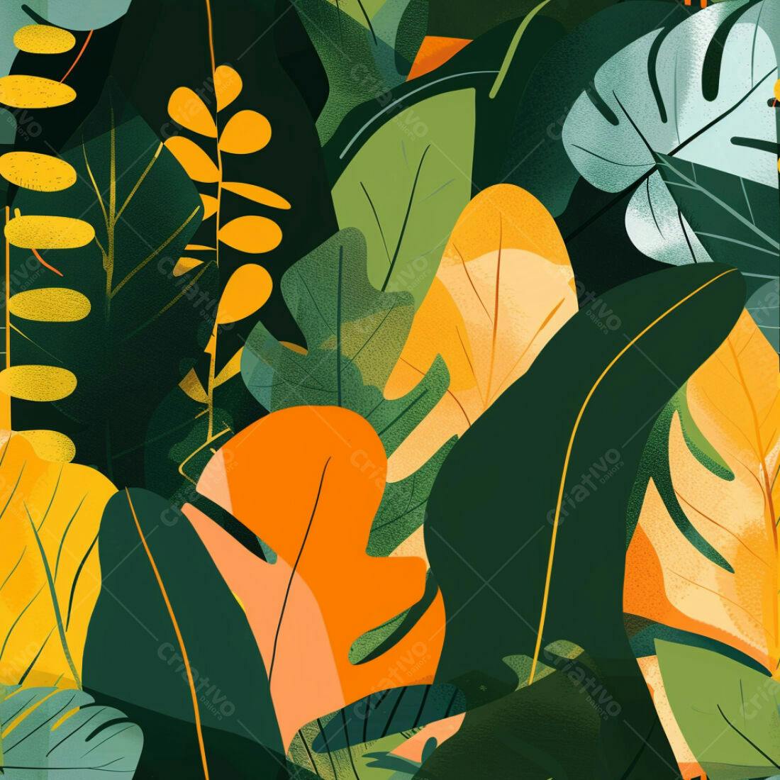 Textura Folhas Tropicais para Fundo