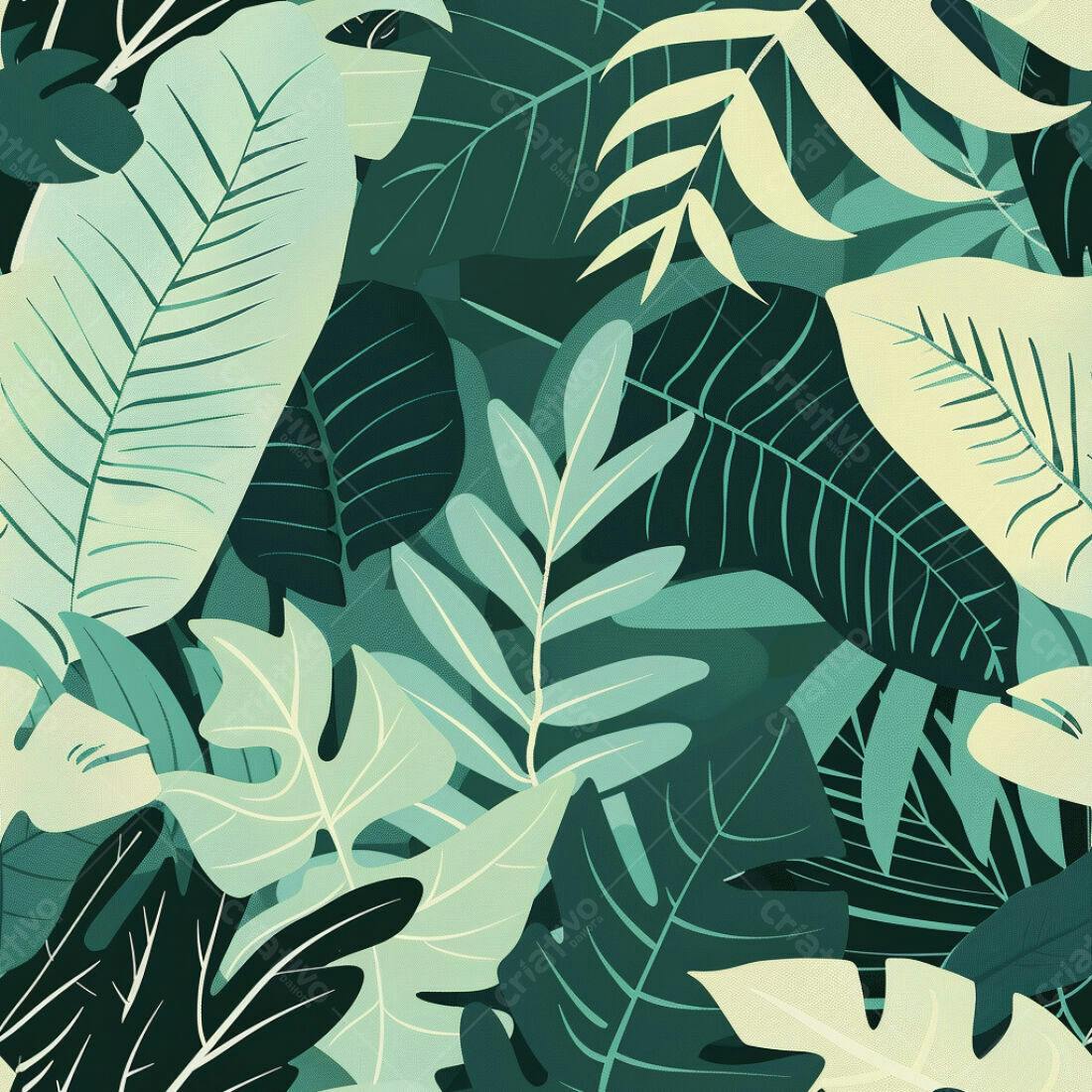 Textura Folhas Tropicais para Fundo