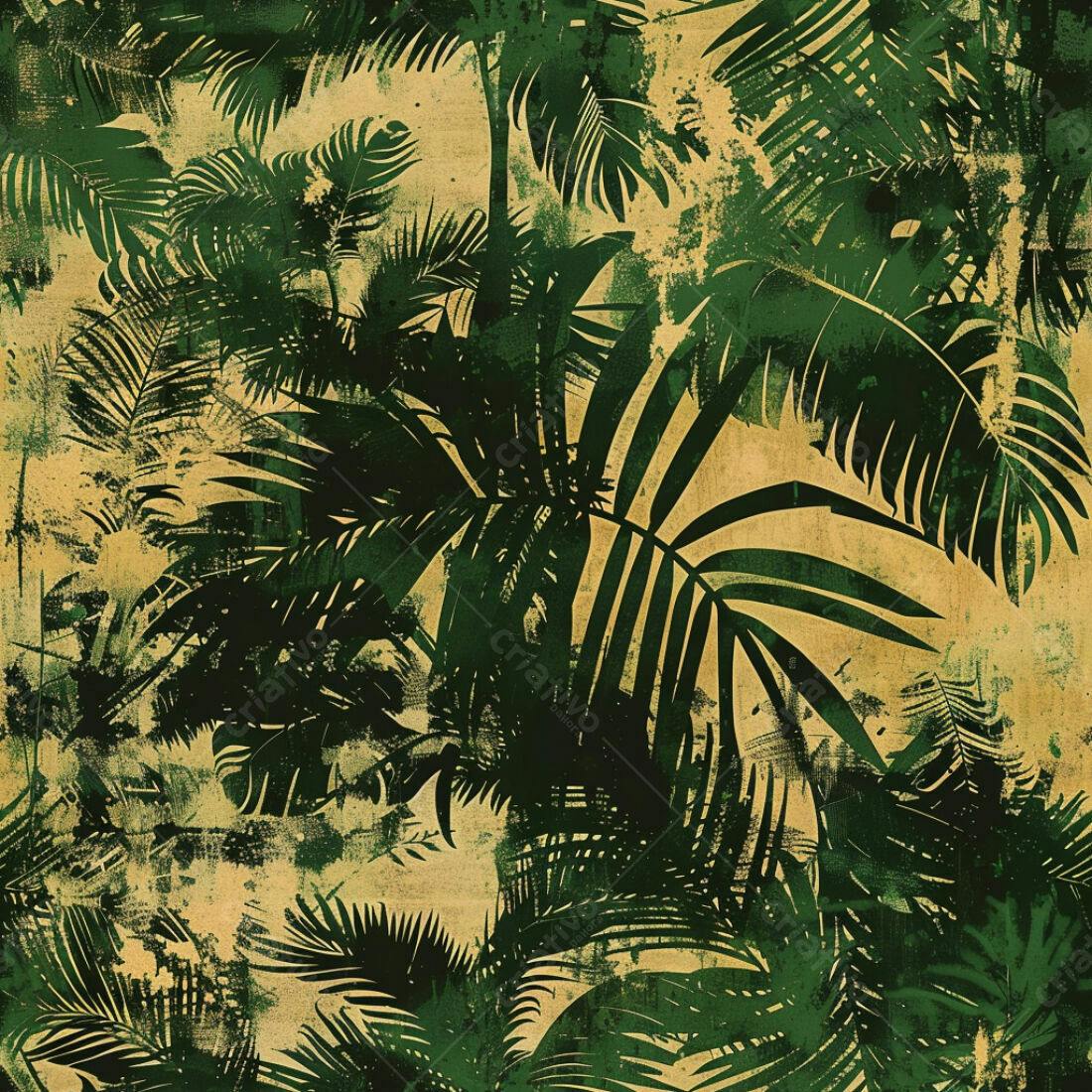 Textura Folhas Tropicais para Fundo Vintage