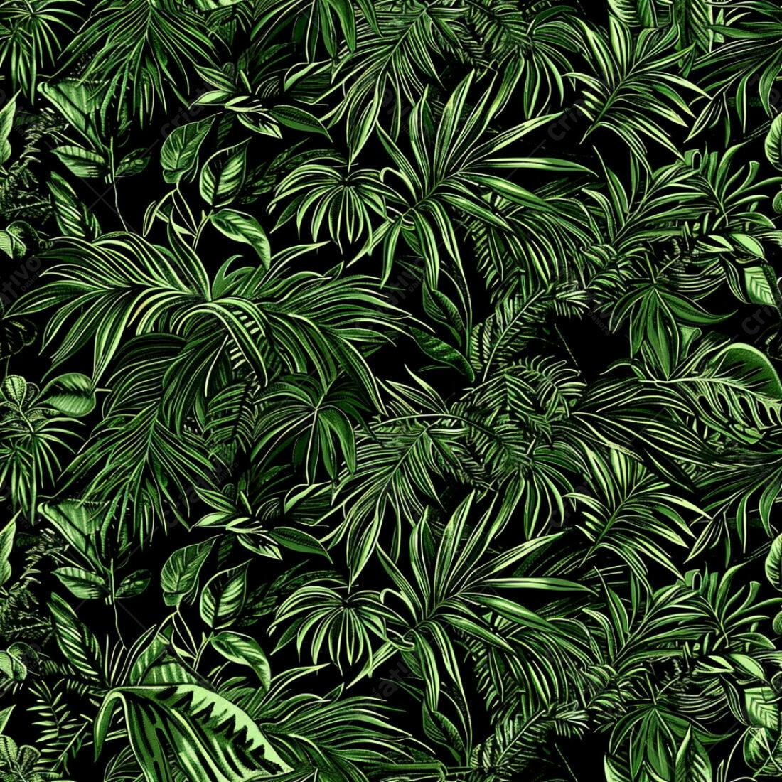 Textura Folhagem Tropical para Fundo
