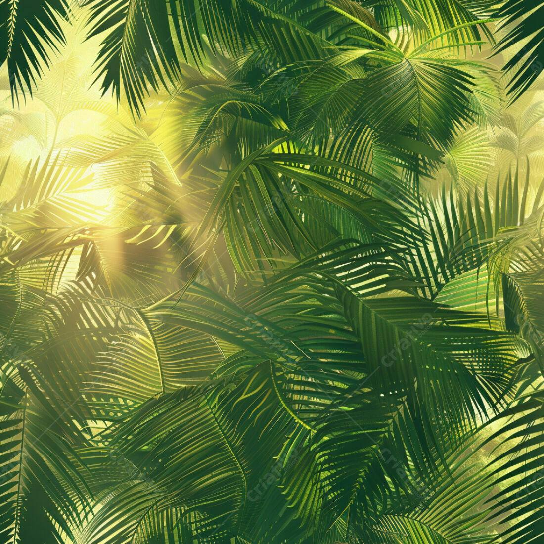 Textura Folhas Tropicais para Fundo