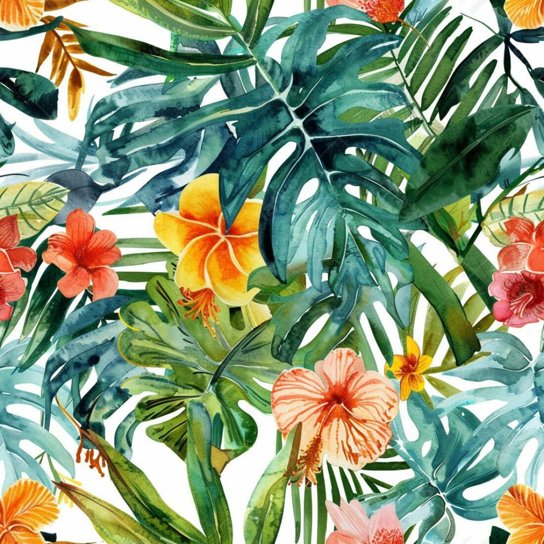 Textura floral tropical para fundo