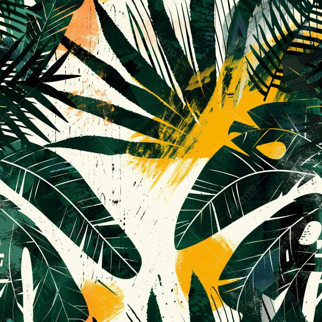 Textura Folhas Tropicais para Fundo