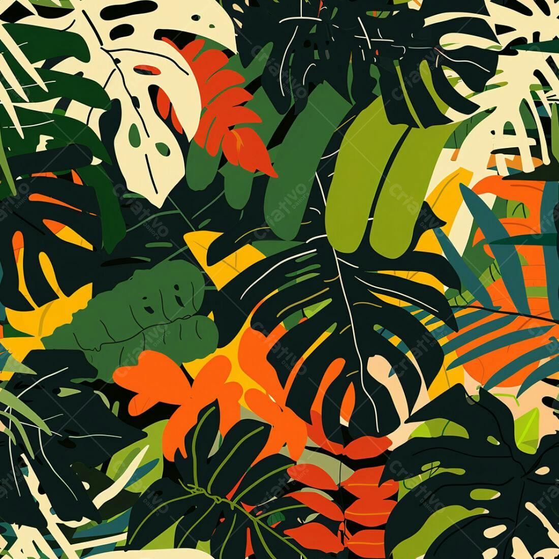 Textura Folhas Tropicais para Fundo