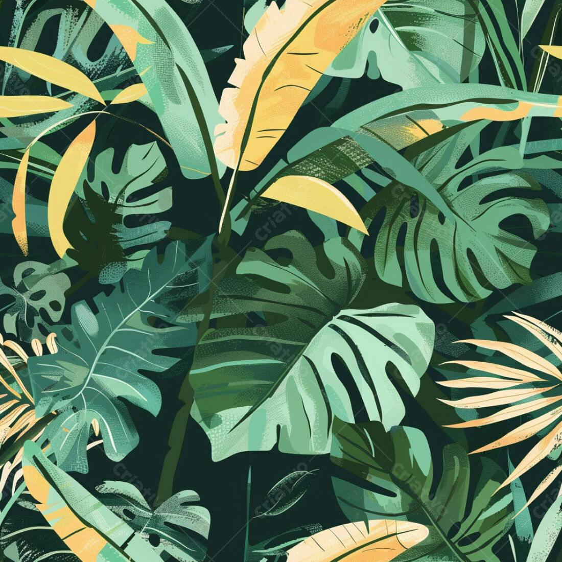 Textura Folhagem Tropical para Fundo
