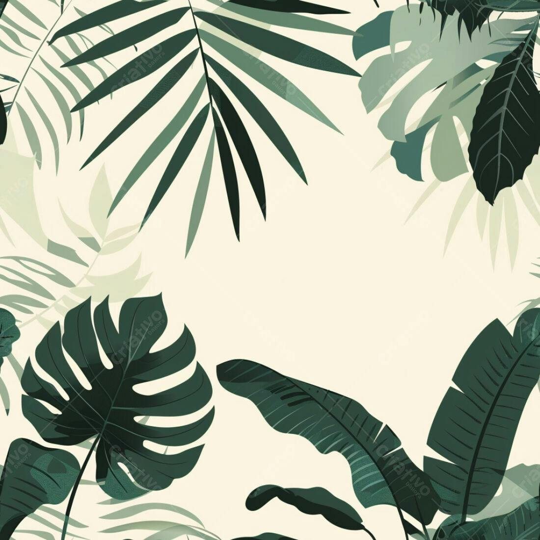 Textura Folhas Tropicais para Fundo