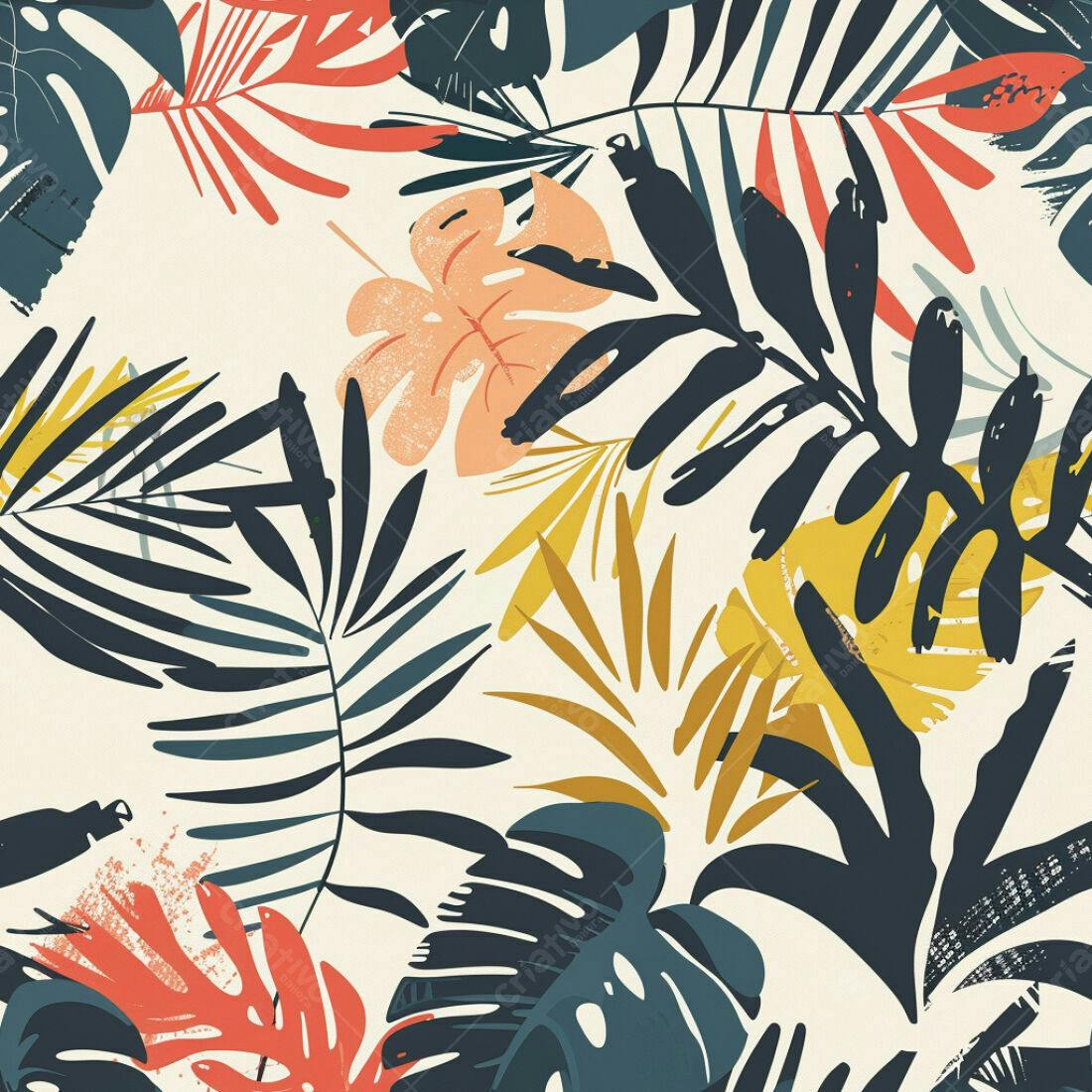 Textura Folhas Tropicais para Fundo