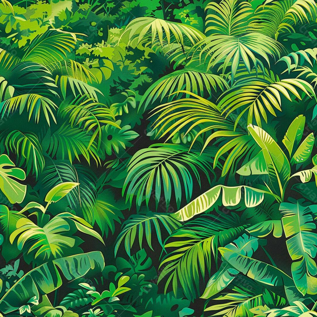 Textura Folhagem Tropical para Fundo