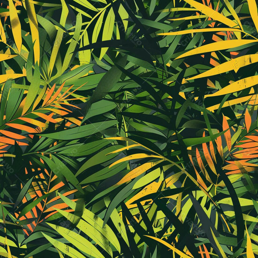 Textura Folhagem Tropical para Fundo