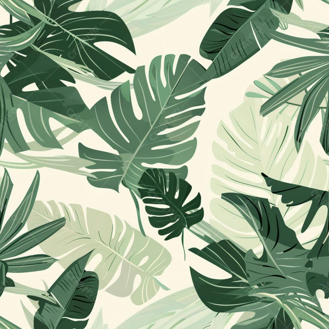Textura Folhas Tropicais para Fundo