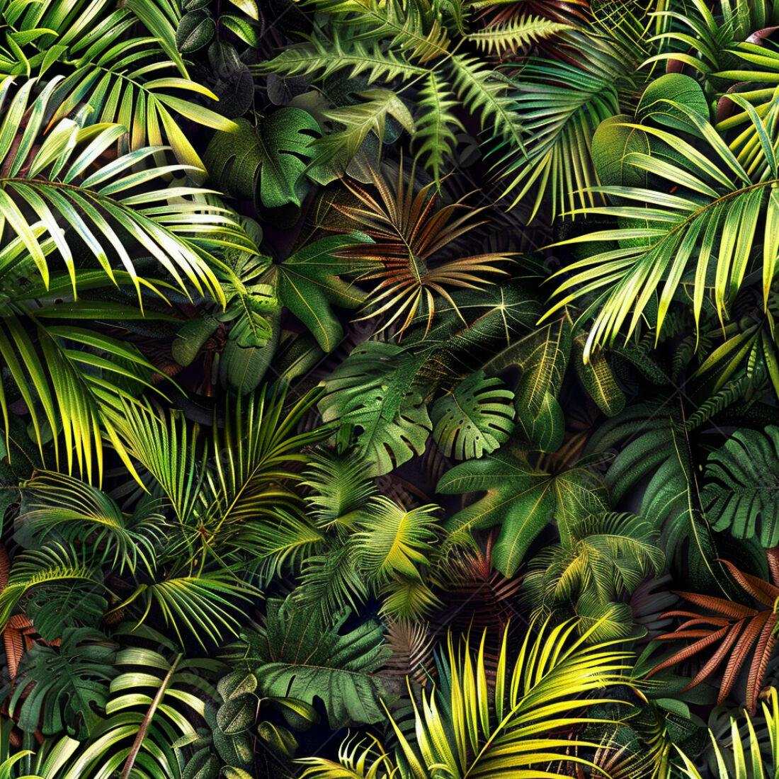 Textura Folhagem Tropical para Fundo