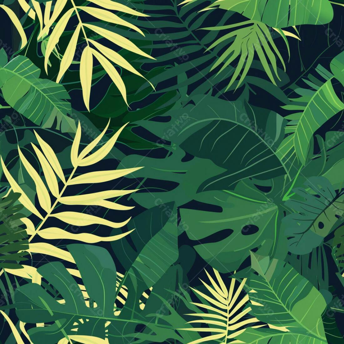 Textura Folhagem Tropical para Fundo