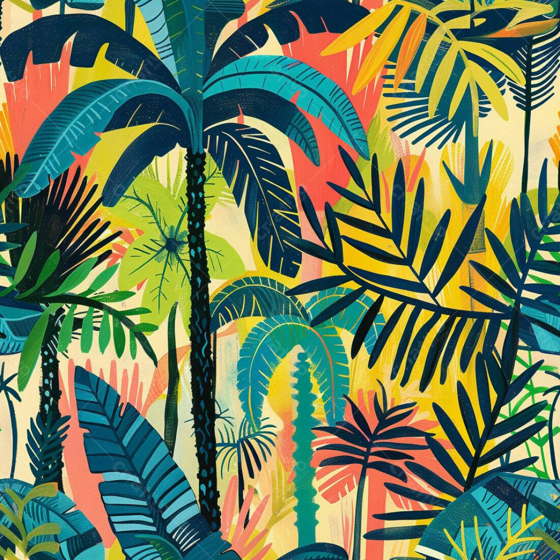 Textura tropical vibrante para fundo