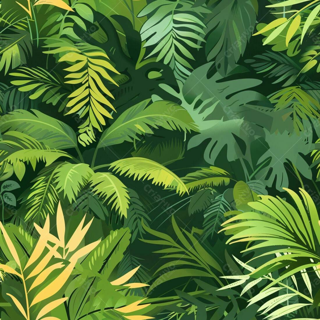 Textura Folhagem Tropical para Fundo