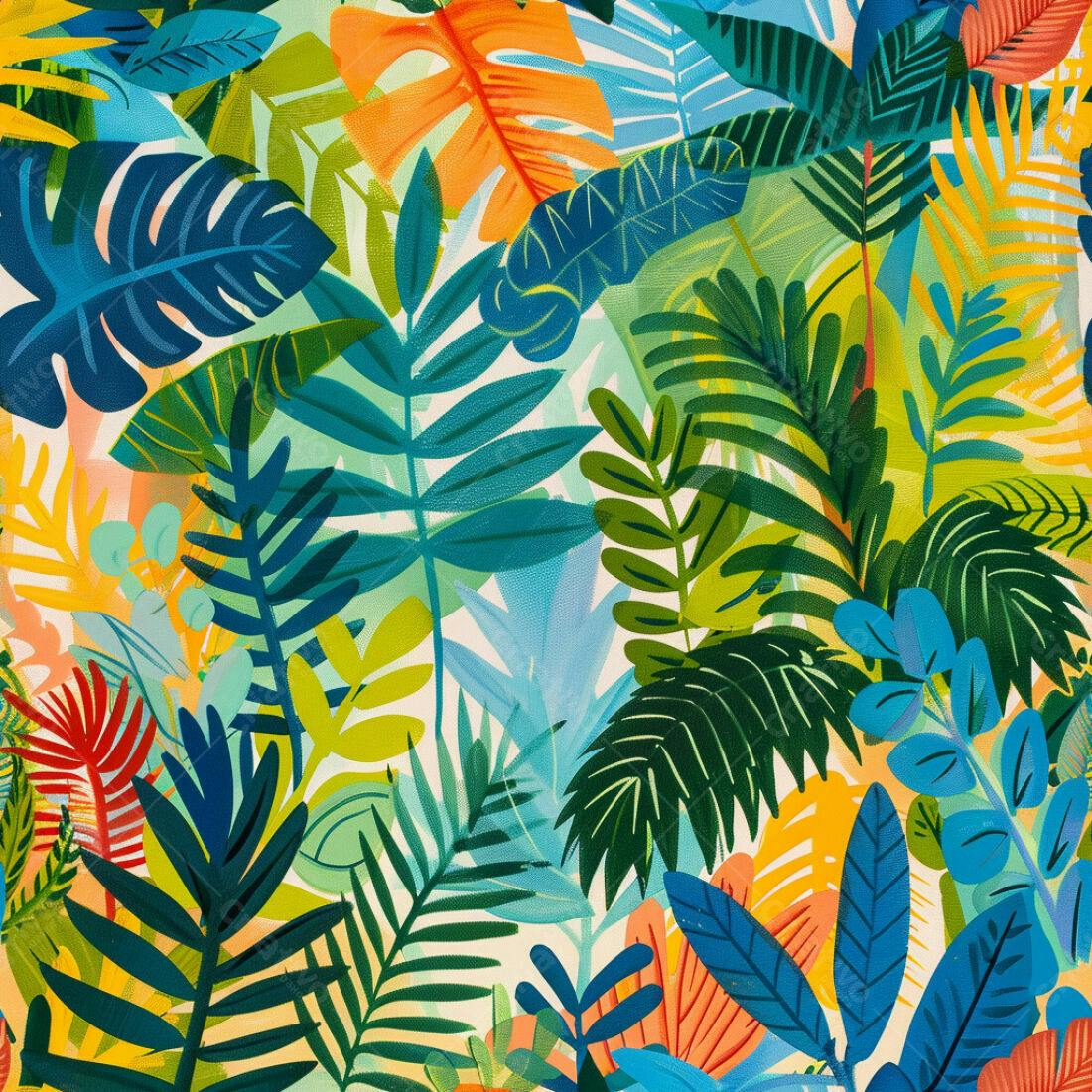Textura Folhagem Tropical para Fundo