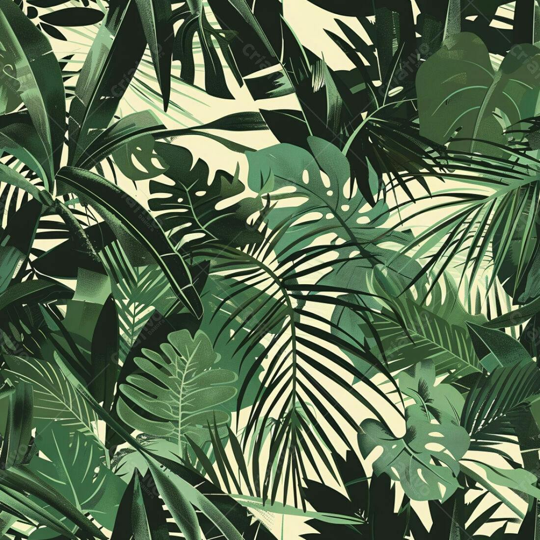 Textura Folhagem Tropical para Fundo
