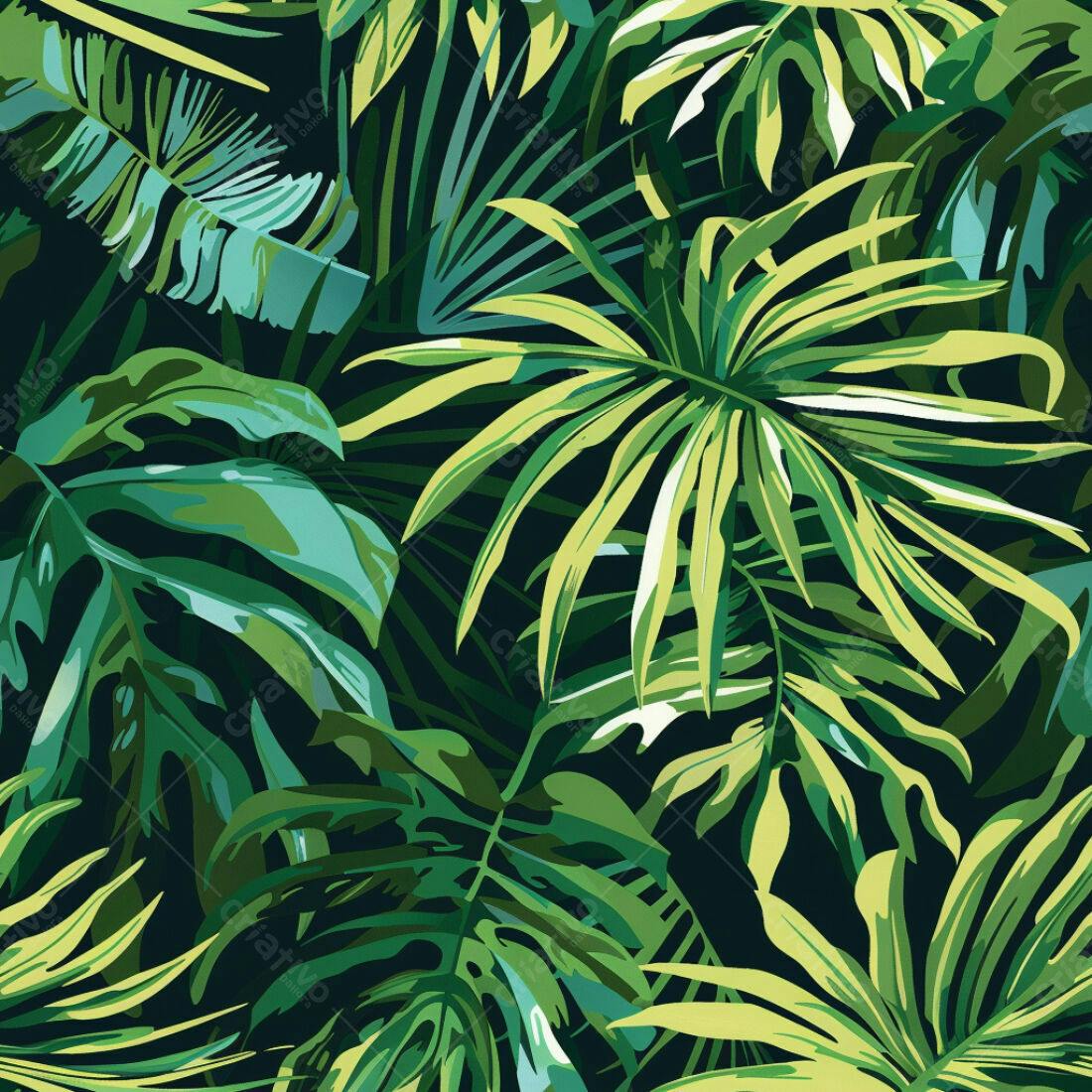 Textura Folhagem Tropical para Fundo