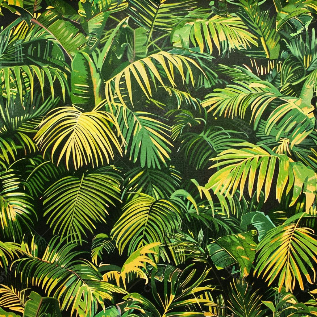 Textura Folhagem Tropical para Fundo
