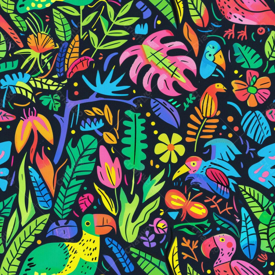 Textura Tropical para Fundo Vibrantes