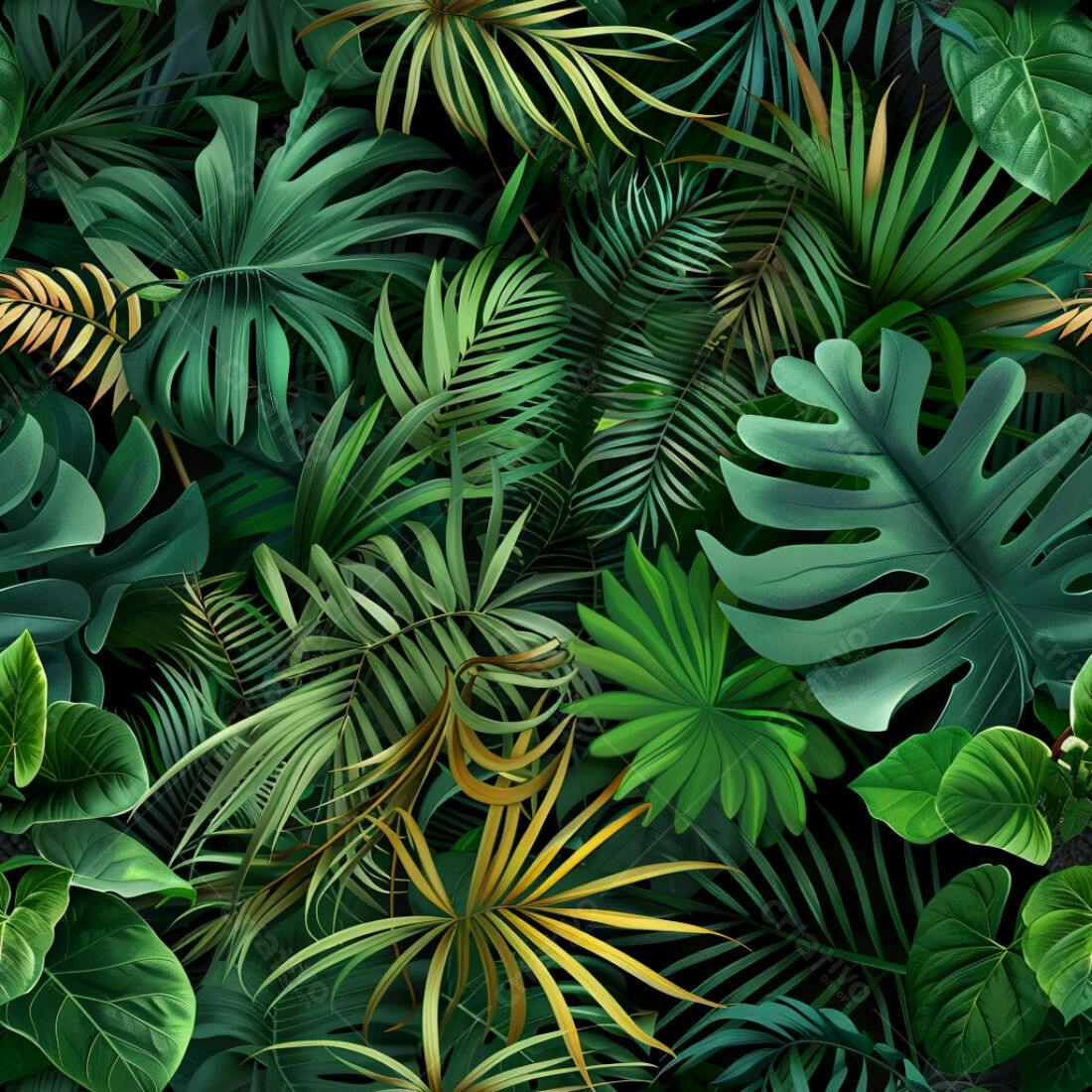 Textura Folhagem Tropical para Fundo