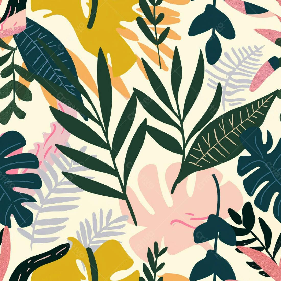 Textura Folhas Tropicais para Fundo