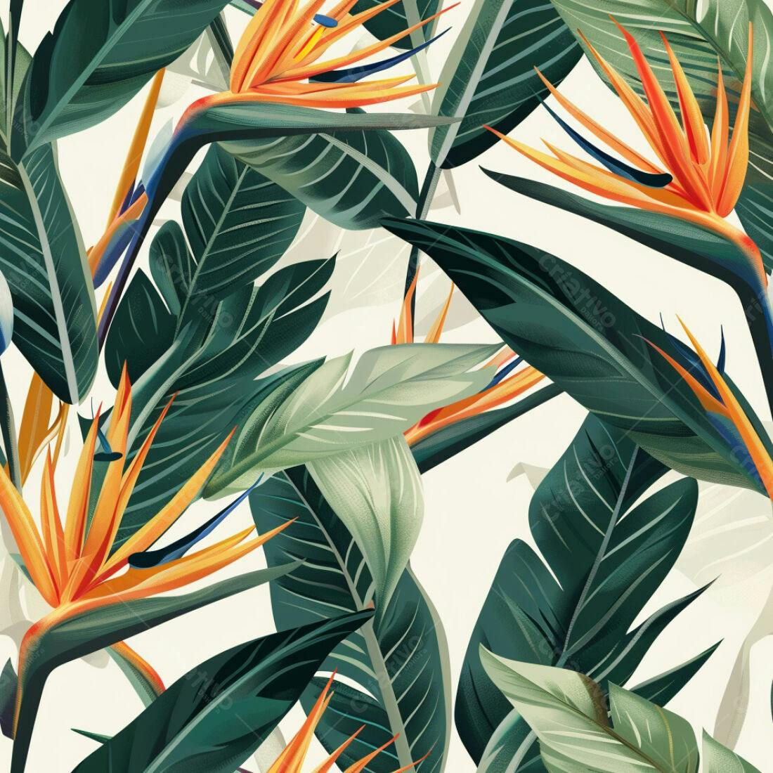 Textura floral tropical para papel de parede