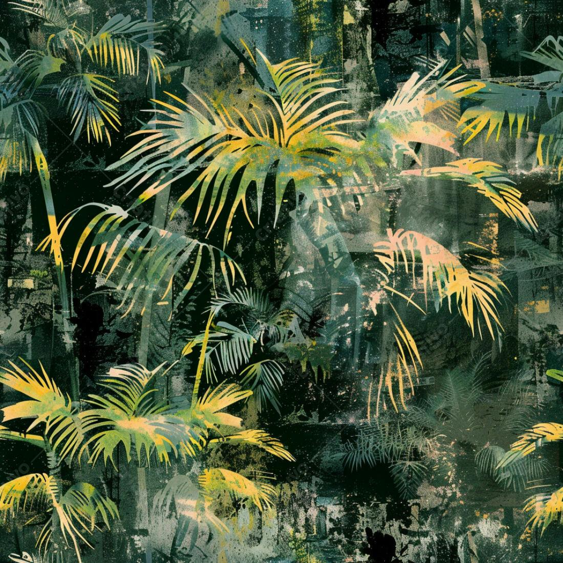 Textura Folhagem Tropical Abstrata para Fundo