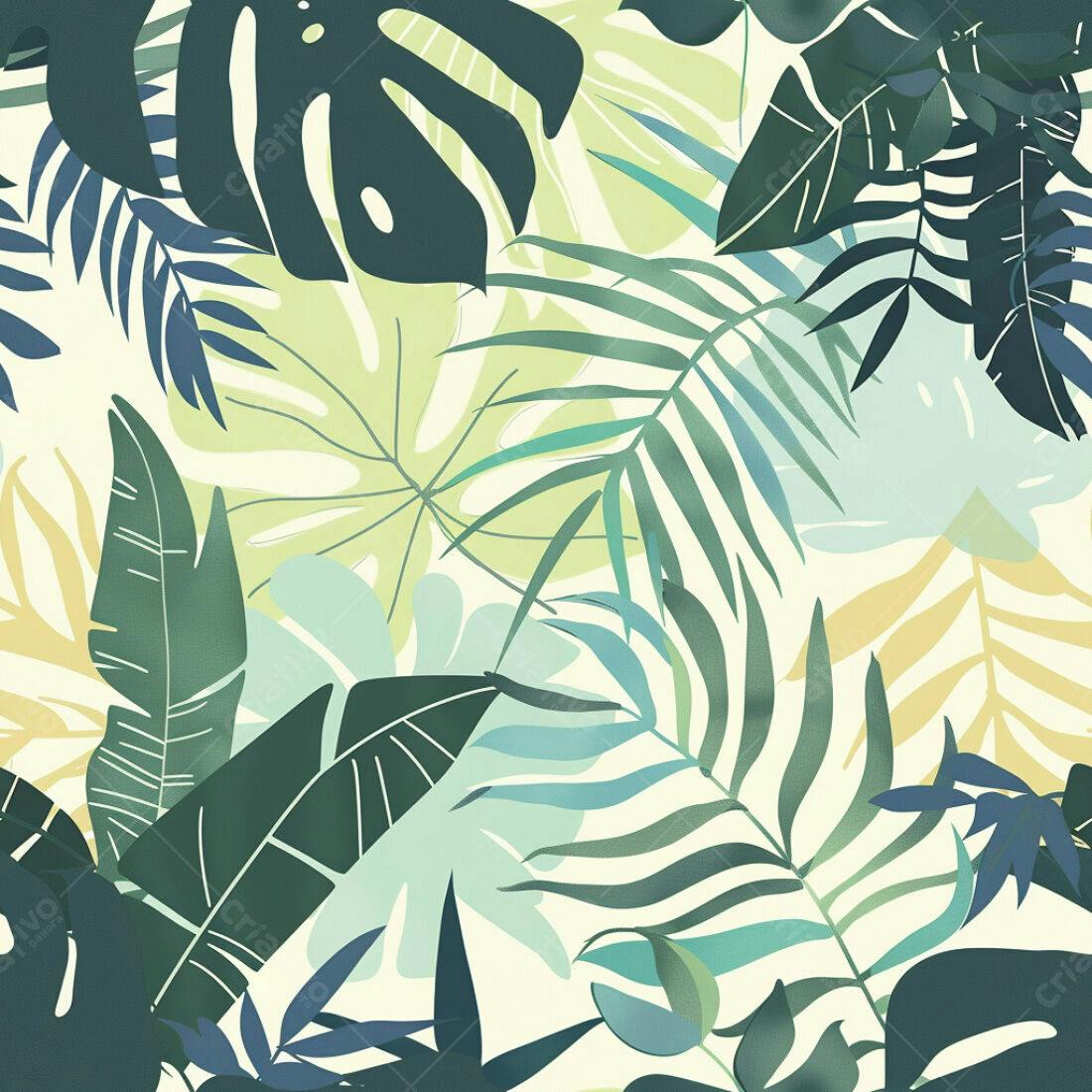 Textura Folhas Tropicais para Fundo