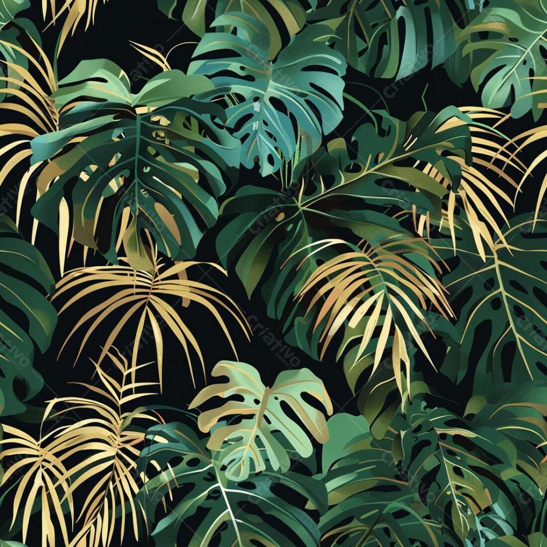 Textura Folhagem Tropical para Fundo
