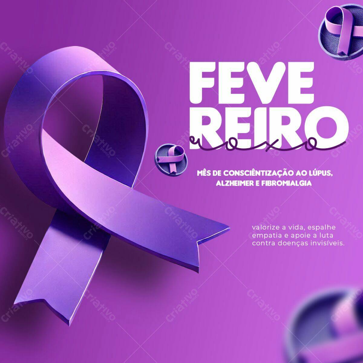 Flyer Fevereiro Conscientização PSD Editável