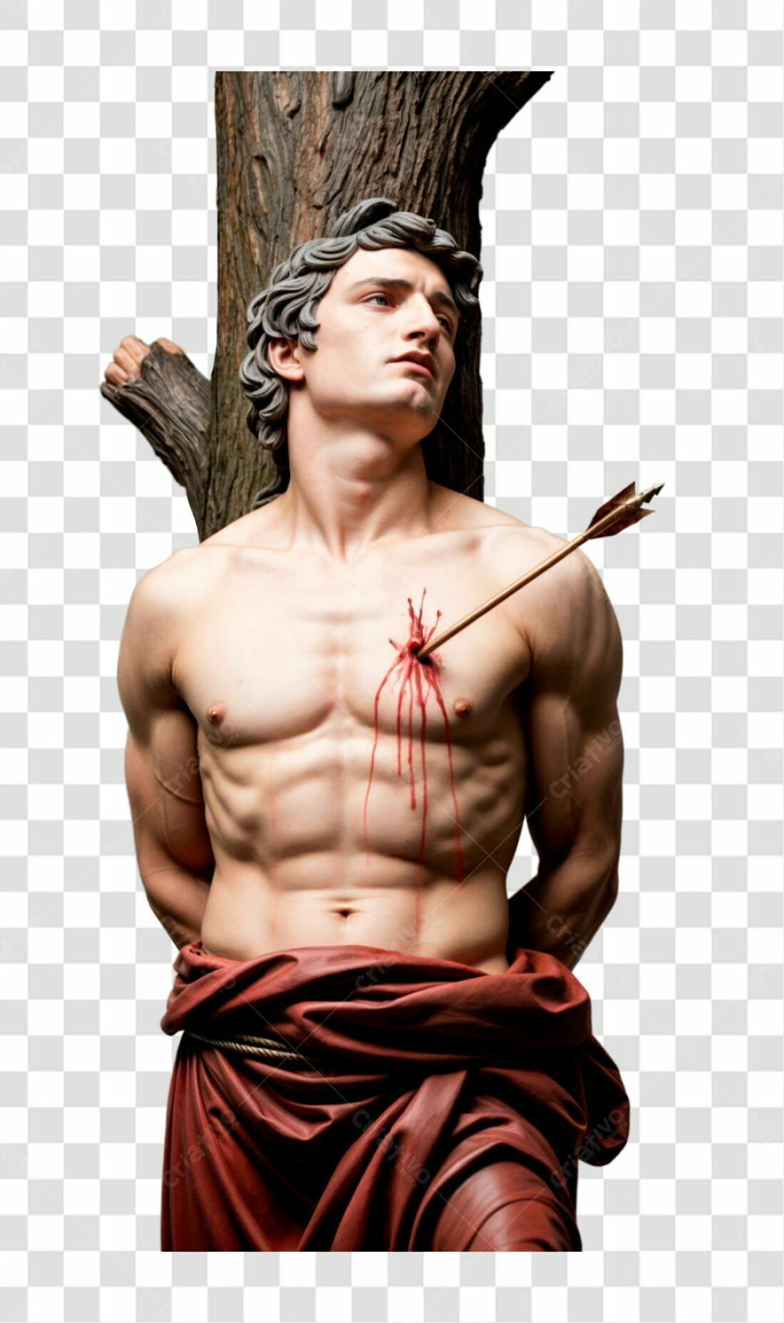 Imagem PNG com fundo transparente Estátua homem flecha