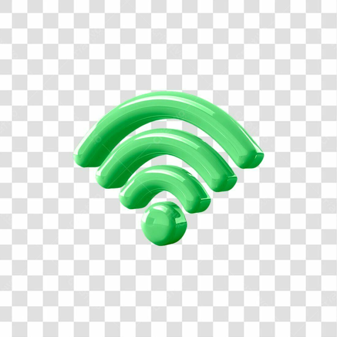 Logo Wifi Verde PNG com fundo transparente