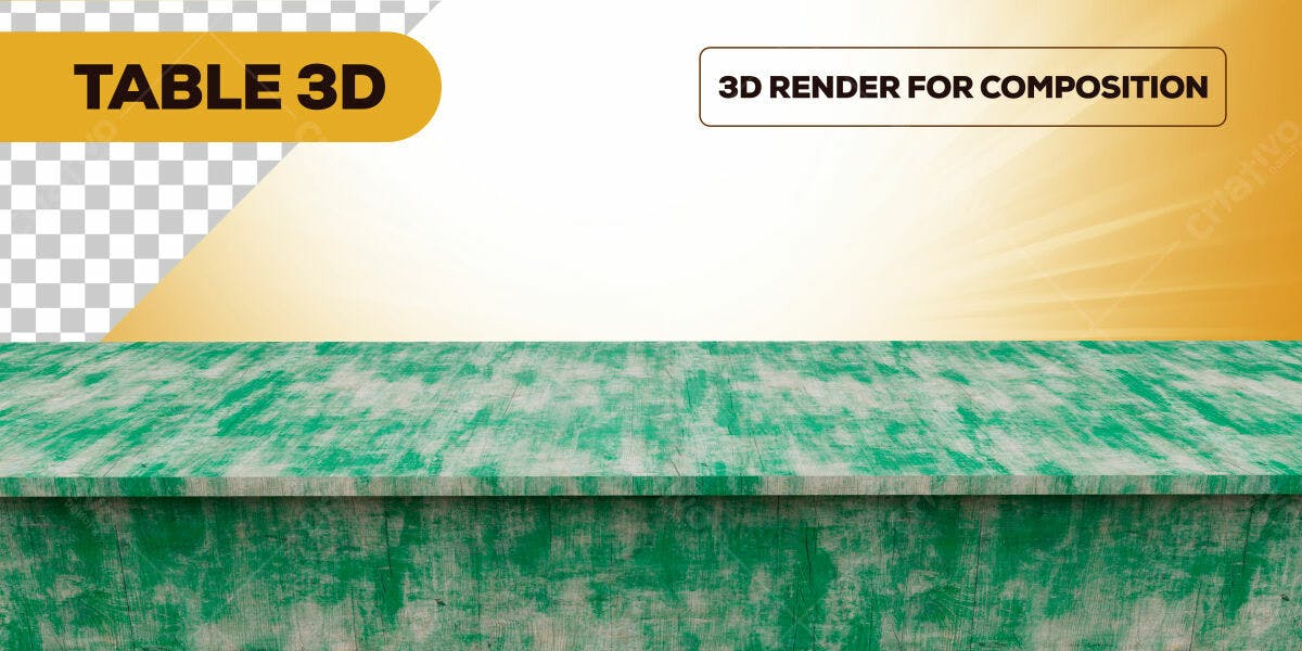 Mesa 3D para Mockup de Produto PSD Editável