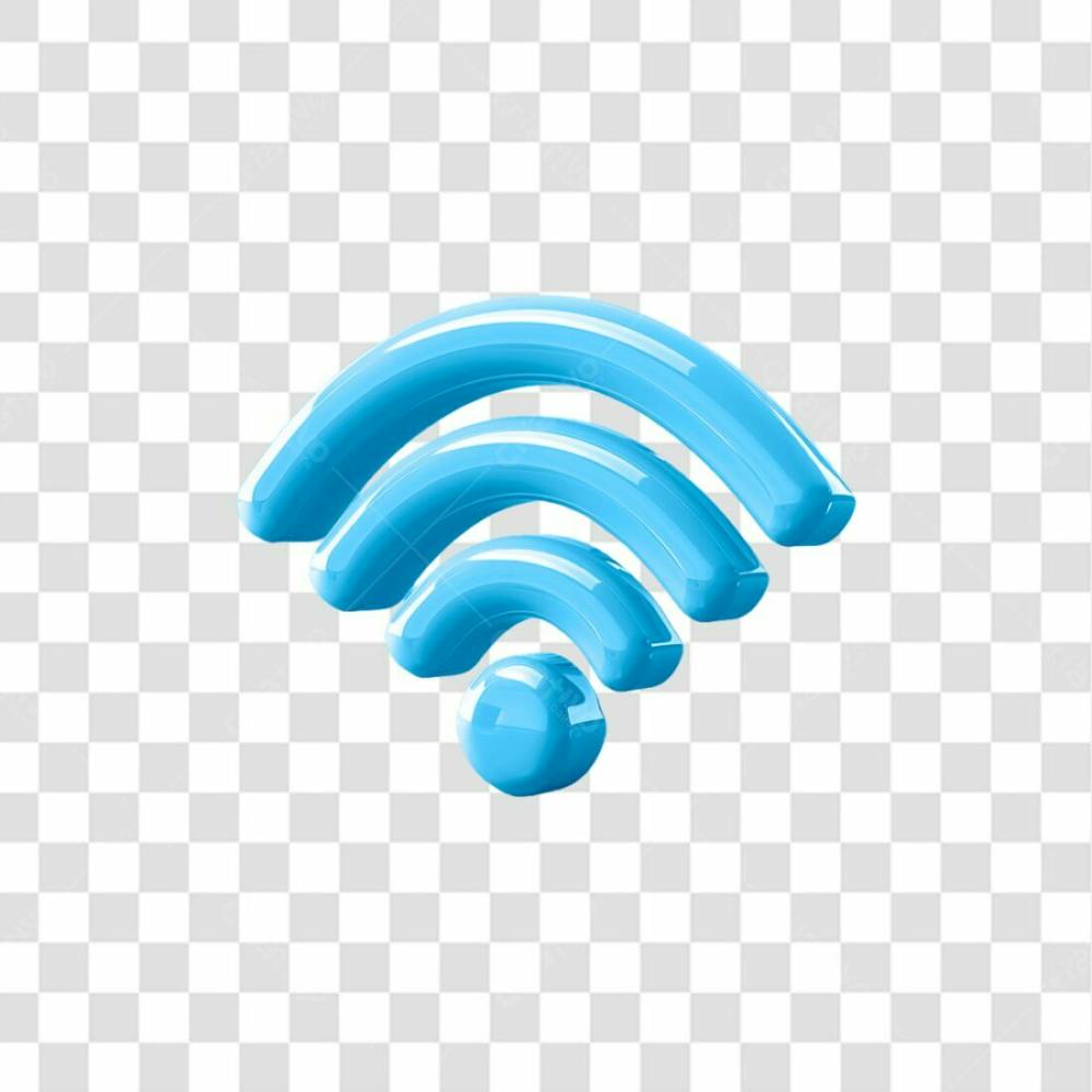 Png Icon 3D Wifi Cor Azul