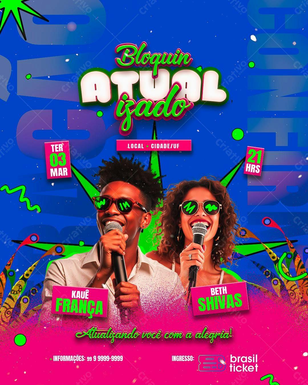 Flyer para Show Musical PSD Editável