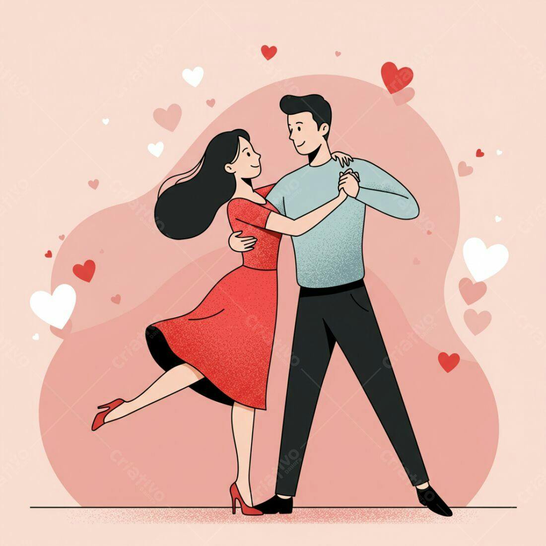 Casal dançando romântico Dia dos Namorados