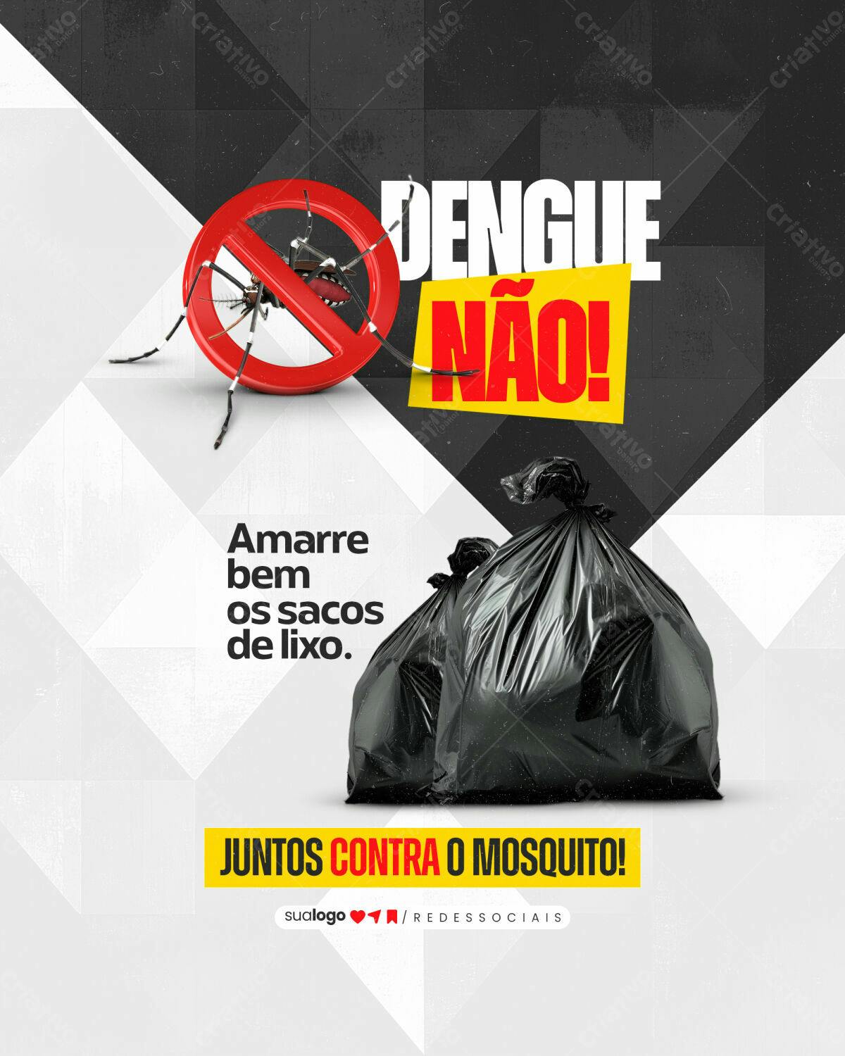 Flyer Combate à Dengue PSD Editável