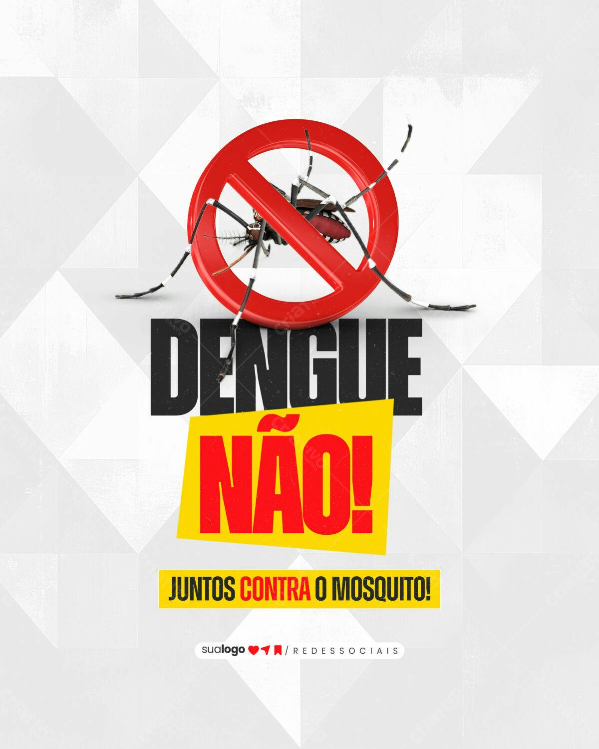 Poster Contra Dengue PSD Editável