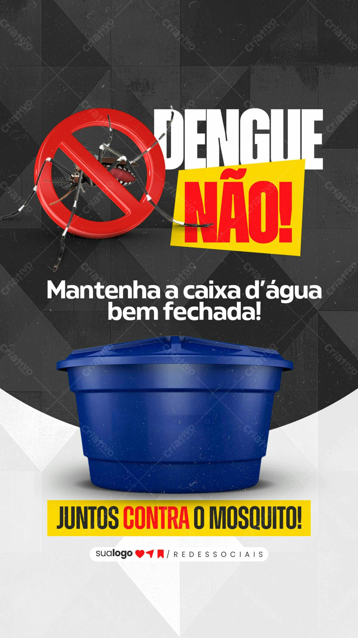 Poster Combate à Dengue PSD Editável