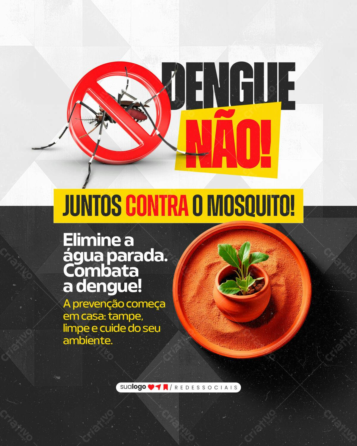 Post para Campanha Contra a Dengue PSD Editável