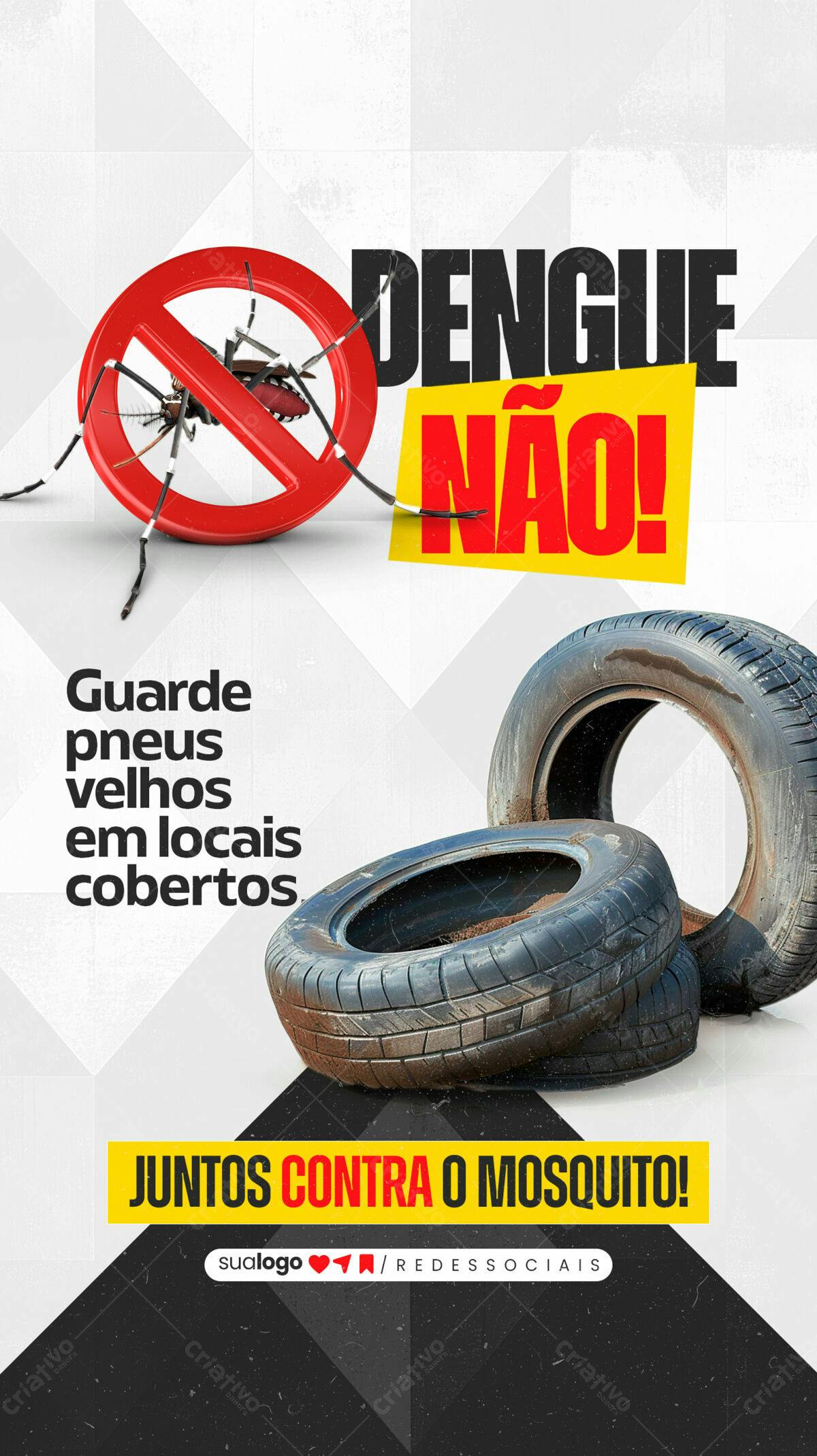 Flyer Combate à Dengue PSD Editável