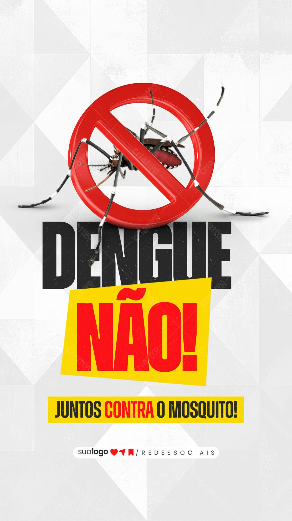 Cartaz Combate à Dengue PSD Editável