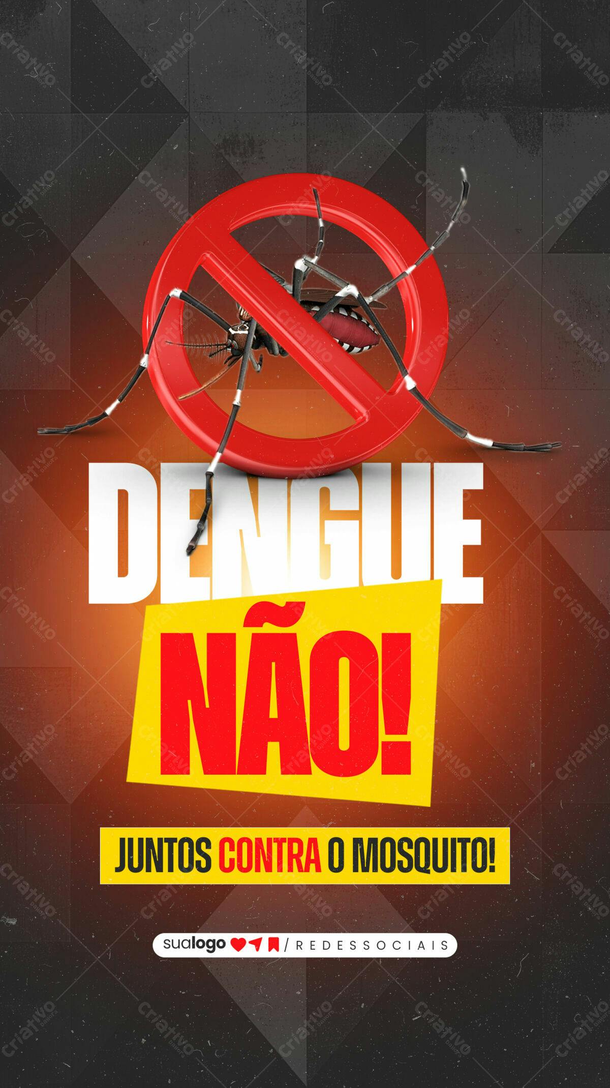 Flyer Combate à Dengue PSD Editável
