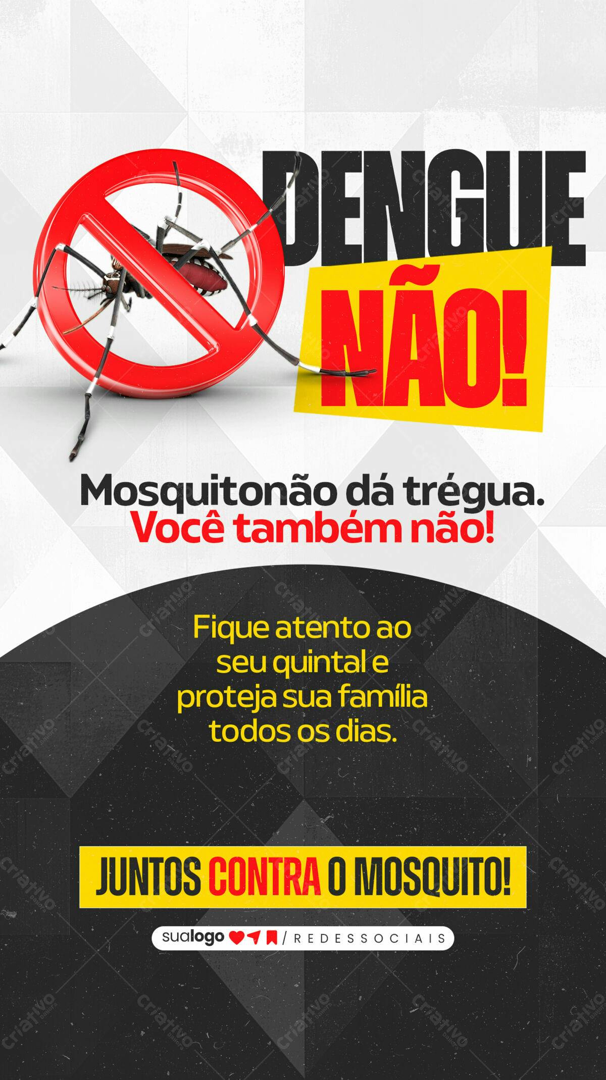 Flyer Combate à Dengue PSD Editável