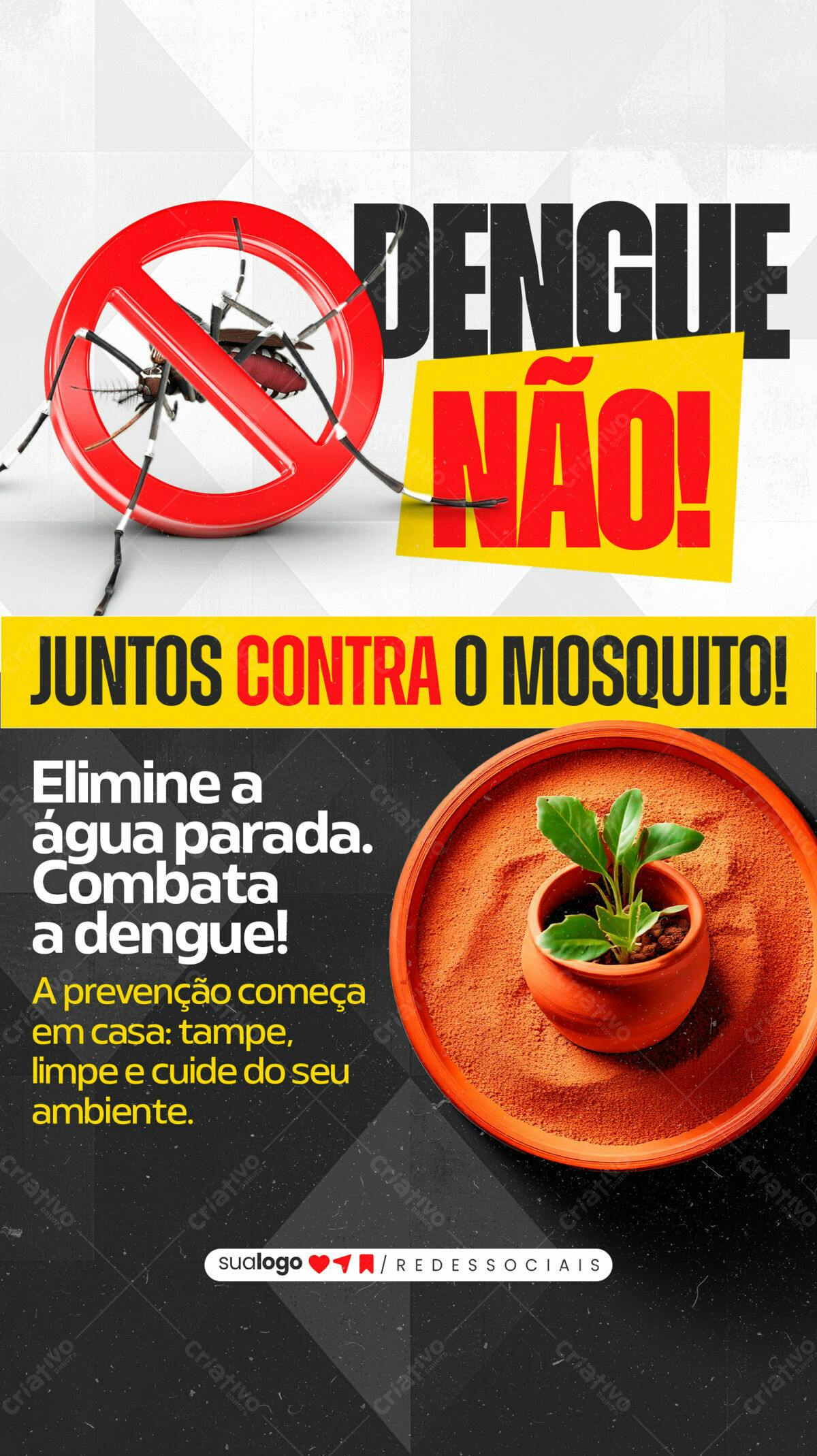 Flyer Combate à Dengue PSD Editável